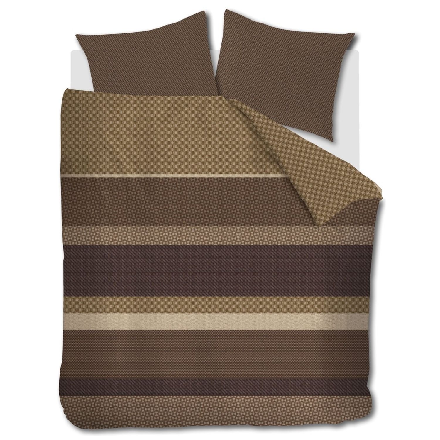 Beddinghouse Fera Flanel Dekbedovertrek Bruin - 260x200/220 cm