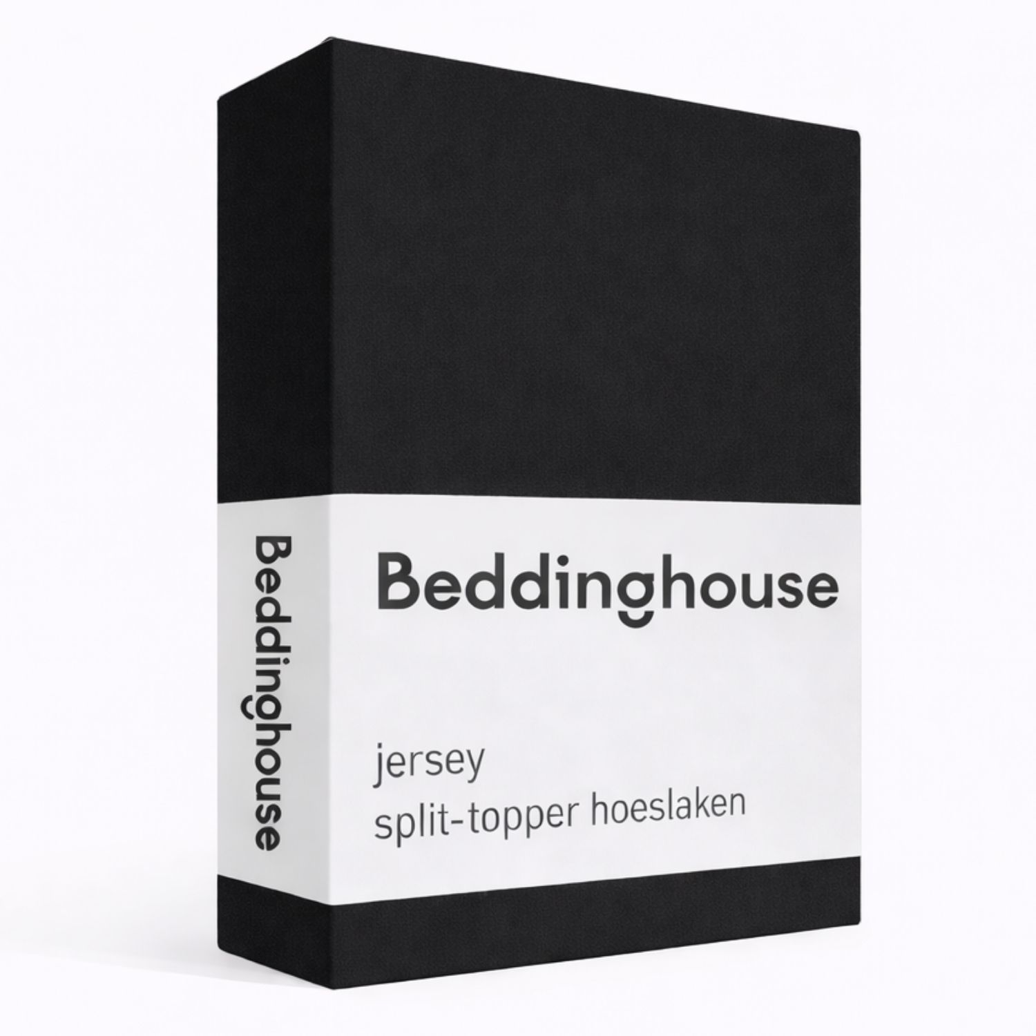 Beddinghouse Jersey Splittopper Hoeslaken - 180 x 200/220 cm -  Zwart