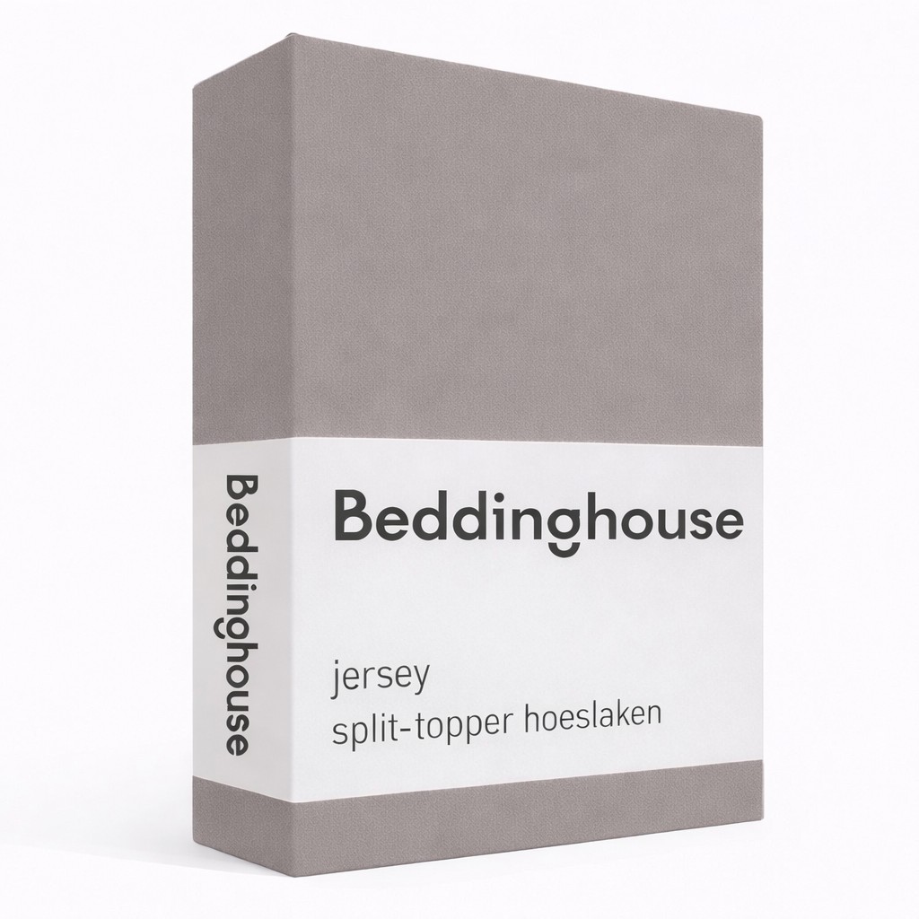 Beddinghouse Jersey Splittopper Hoeslaken - 160 x 200/220 cm - Taupe