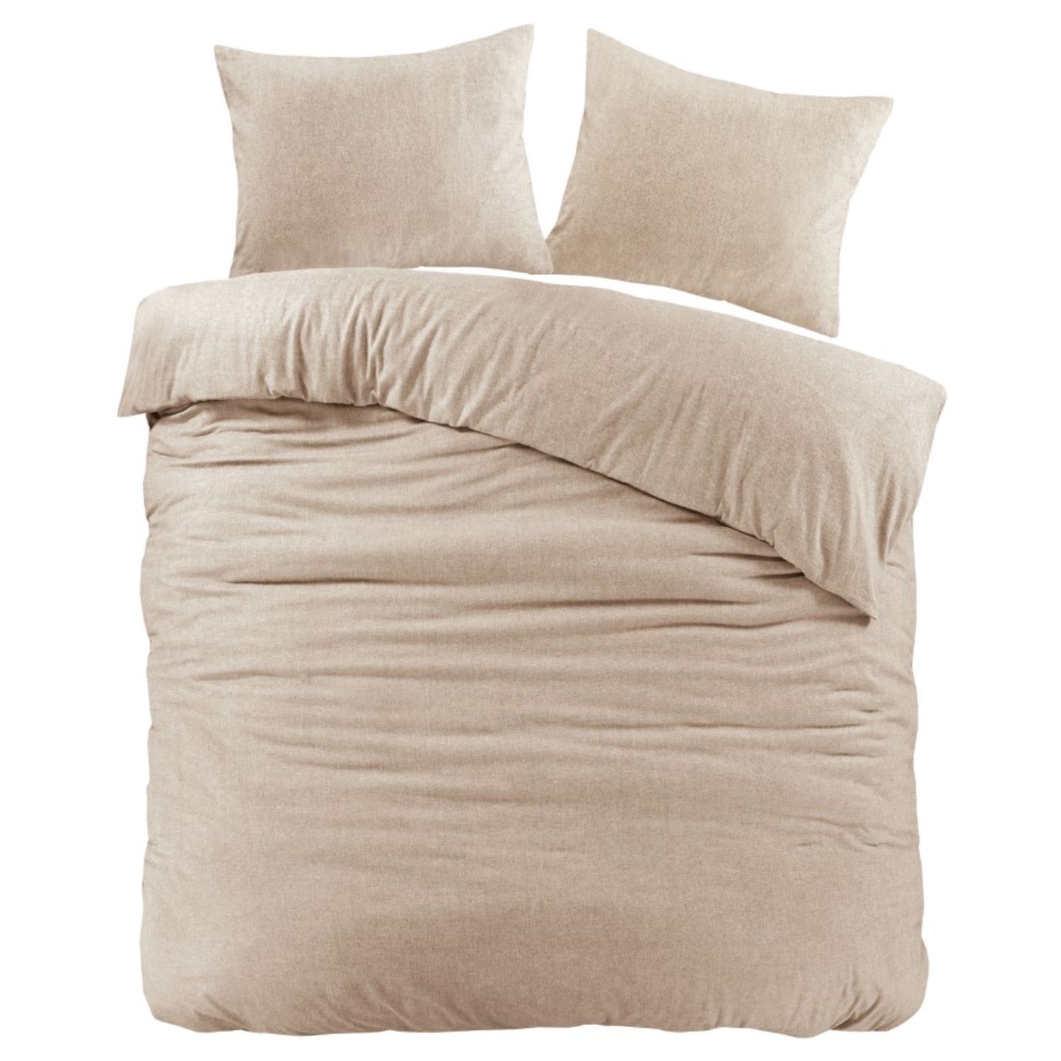 Papillon Brienz Dekbedovertrek Flanel Zand - 240x200/220 cm