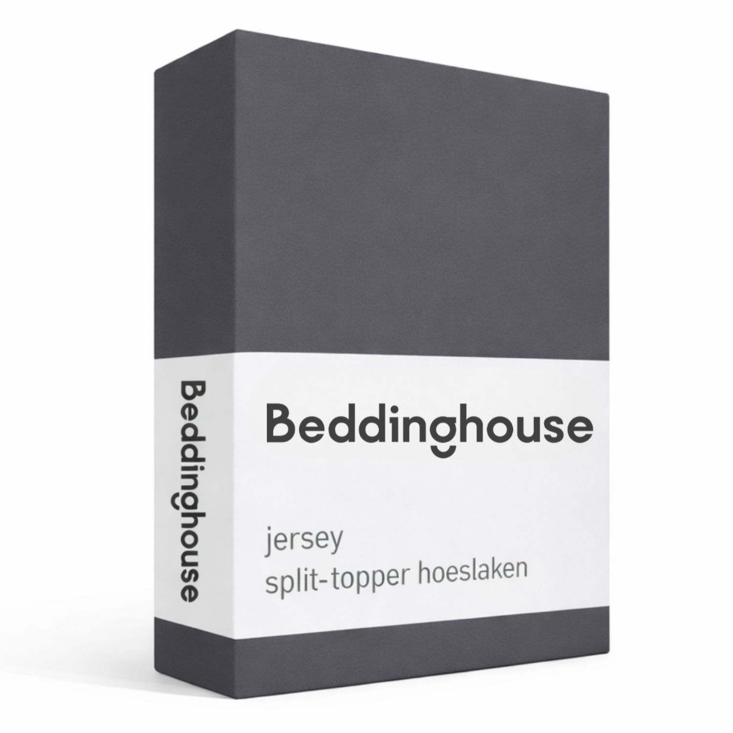 Beddinghouse Jersey Splittopper Hoeslaken - 200 x 200/220 cm - Antraciet