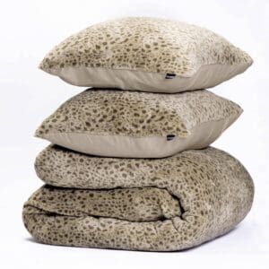 Droomtextiel Teddy Dekbedovertrek Tijger Print Taupe - 240x200/220 cm