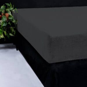 Sleeps Zachte Teddy Fleece Hoeslaken Antraciet - 140 x 200 cm - Heerlijk Zacht